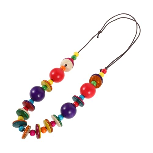 Beaupretty Boho Damen Halskette Mehrreihig Kokosnuss Schale Perlenkette Bunte Vintage Baumwollleinen Schmuck Accessoire für Urlaub und Alltag von Beaupretty