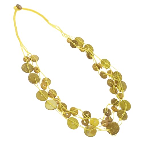 Beaupretty Holzperlen Halskette Für Damen Bohemian-kette Strand-perlenkette Mehrlagig Farbig Ethno-stil Perlenkette Für Mädchen von Beaupretty