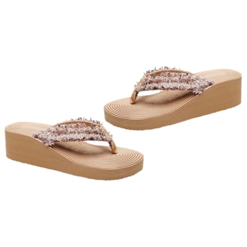 Beaupretty Boho Damen Sandalen Keilabsatz Leicht Atmungsaktiv Sommer Strand Slippers Freizeit Schuhe Elegant Für Outdoor und Alltag Beaupretty Boho Damen Sandalen Keilabsatz Leicht Atmungsaktiv Sommer Strand Slippers Freizeit Schuhe Elegant Für Outdoor und Alltag von Beaupretty