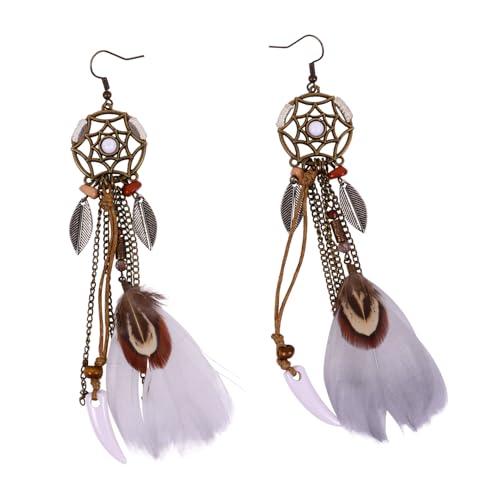 Beaupretty Schmetterlingsohrringe Mit Anhänger Aus Lange Ohrhänger Mit Blattanhänger Und Gefieder Für Damen Schlichtes Und Elegantes Design von Beaupretty