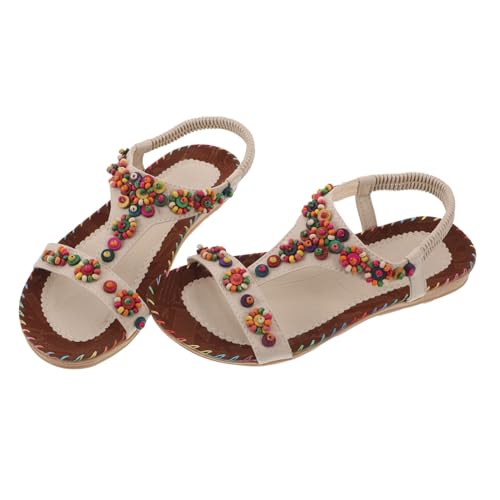 Beaupretty Boho Sandalen Damen Ethno Stil Flache Riemchensandalen Leicht Rutschfest Sommer Strand Schuhe Komfortable Alltagsschuhe Beaupretty Boho Sandalen Damen Ethno Stil Flache Riemchensandalen Leicht Rutschfest Sommer Strand Schuhe Komfortable Alltagsschuhe von Beaupretty