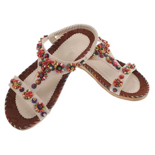 Beaupretty Boho Sandalen Damen Sommer Sandaletten mit Bequemer Rutschfeste Sohle Leichte Flache Schuhe für Alltag Strand und Reisen Beaupretty Boho Sandalen Damen Sommer Sandaletten mit Bequemer Rutschfeste Sohle Leichte Flache Schuhe für Alltag Strand und Reisen von Beaupretty