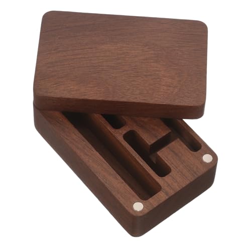 Beaupretty Box Nussbaum Box Clip Männer Manschette Links Organizer Display Fall Tragbare Organizer Holz von Beaupretty