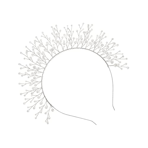Beaupretty Braut Perlen Haarreif Silber Eleganter Haarschmuck Hochzeit Handgefertigt Komfortabel Für Mädchen Hochwertiger Kopfschmuck Festliche Accessoires von Beaupretty