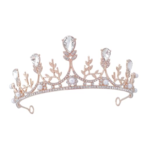 Beaupretty Braut Tiara Krone mit Strass für Hochzeit Hochwertiger Haarreifen für Bräute Leichtes und Komfortables Brautzubehör für Festliche Anlässe und Einzigartige Hochzeitsdekoration für von Beaupretty