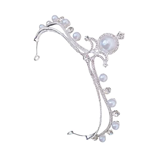 Beaupretty Braut Tiara mit Funkelnden Strasssteinen und Perlen Leichte Haarschmuck Krone für Damen Komfortabel und Einfach zu Tragen Geeignet für Hochzeit Fotoshooting Party und Fest von Beaupretty