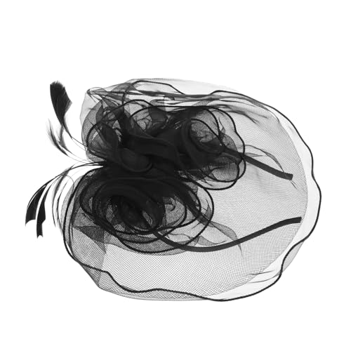 Beaupretty Braut haarband mit Doppellagigem Netzschleier Mini hut Fascinator für Frauen Spitzen haarschmuck für Hochzeit Teeparty und Festliche Anlässe Stilvolles Kopfschmuck accessoire von Beaupretty