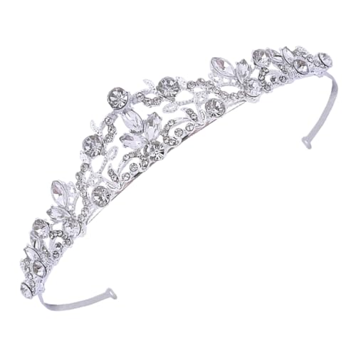 Beaupretty Brautkrone mit Funkelnden Strasssteinen Leichte Kleine Tiara für Hochzeit Party und Geburtstagsfeier Silbernes Stirnband für Damen und Mädchen Bequemes Design von Beaupretty