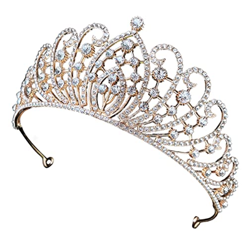 Beaupretty Brautkrone mit Strass Hochzeitsdiadem für Damen Glamouröses Haarschmuck für Partys Fotografie Weihnachten und Besondere Anlässe Kopfbedeckung mit Exzellenter Verarbeitung von Beaupretty
