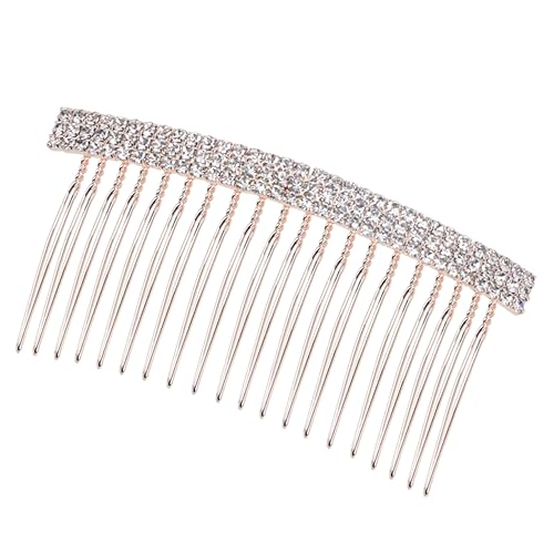 Beaupretty Brautschmuck Brautkämme Aus Kristall Zweireihige Haarnadel Aus Strass Haarnadel Tiara Haarspangen Für Pony Schildkröte Haarspange Französische Haarspange Brautstift Hochzeit Kamm von Beaupretty