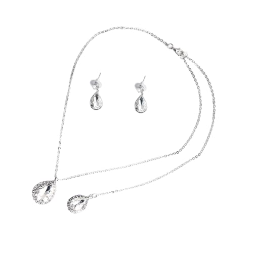 Beaupretty Brautschmuck Set Silber Körperkette mit funkelnder Quaste und Ohrringen Eleganter Schmuck für Hochzeit Party Abschlussball und Besondere Anlässe Feine Verarbeitung Modisch und von Beaupretty