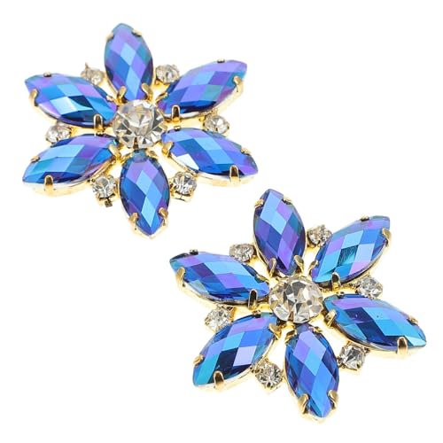 Beaupretty Brautschuh Clips mit Dunklen Kristallblumen Wiederverwendbare Strass Schuhschnallen für Damen Funkelnde Schuhdekoration Vielseitig für Pumps und Festliche Anlässe von Beaupretty