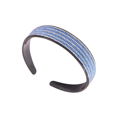 Beaupretty Breiter Haarreif mit Zähnen Rutsch Glitzerndes Haarschmuck für Damen und Braut Stilvolles Schmuck Stirnband für Hochzeit Party Festliche Anlässe Blau von Beaupretty