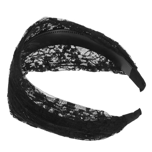 Beaupretty Breites Spitzen Stirnband Damen Süßes Elastisches Haarband mit Gerafftem Spitzen Design Schwarz Modischer Haarschmuck für Alltag und Beaupretty Breites Spitzen Stirnband Damen Süßes Elastisches Haarband mit Gerafftem Spitzen Design Schwarz Modischer Haarschmuck für Alltag und von Beaupretty