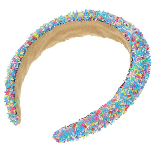 Beaupretty Breites Stirnband Für Mädchen Bunt Für Den Sommer Strand Haarband Boho-Haar-Styling-Kopfschmuck Party-Haar-Accessoire Für Frauen Und Mädchen Blau von Beaupretty