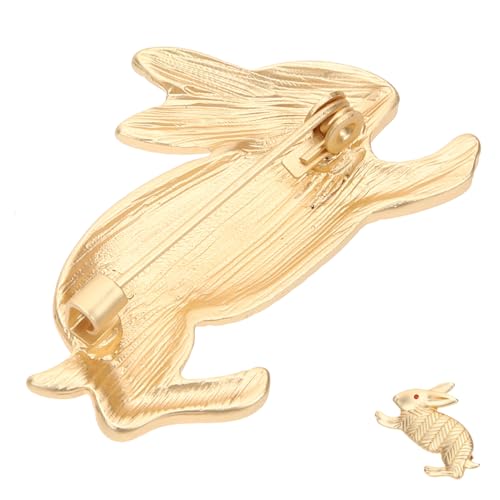 Beaupretty Brosche Hase Metall mit Rotem Auge Niedliche Anstecknadel für Damen Modischer Bunny Rabbit Brooch Eleganter Schmuck für Jacken Taschen Geschenk zu Ostern und Feiertagen von Beaupretty