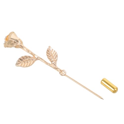Beaupretty Brosche Schmuck Bekleidungsnadel Männer Strassnadel Pin-abzeichen Krawattennadel Kragensteg Brosche Stöcke Hemdkragen Bleibt Brosche Für Herrenanzug Anzugstift Golden Zinklegierung von Beaupretty