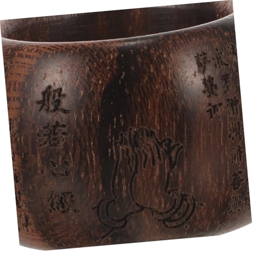 Beaupretty Buddhismus Holzring Tigerstreifen Design Daumenring Herren Schmuck aus Natürlichem Holz Komfortabel Sicher für Kultur und Kunstliebhaber von Beaupretty