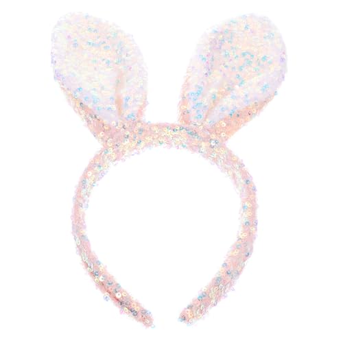 Beaupretty Bunny Ohren Haarreif mit Glitzer Perfektes Kostümzubehör für Cosplay Ostern Partys aus Weichem Material als Haaraccessoire oder Fotorequisite von Beaupretty