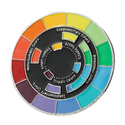 Beaupretty Bunte Emaille Brosche im Disc Design Anstecknadel für Kleidung Vielseitiges Accessoire für Schals Taschen und von Beaupretty