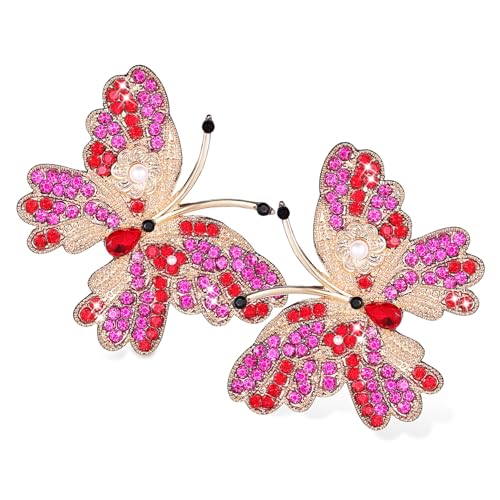 Beaupretty Bunte Schmetterlings Ohrringe mit Strasssteinen Langlebige Ohrstecker für Frauen Vielseitig Tragbar zu Weihnachten und Alltag Modischer Ohrschmuck von Beaupretty