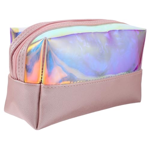 Beaupretty Bunte TPU Holografische Kosmetiktasche Quadratisch Leicht Praktisch Reise Make Up Aufbewahrungstasche Damen und Herren von Beaupretty