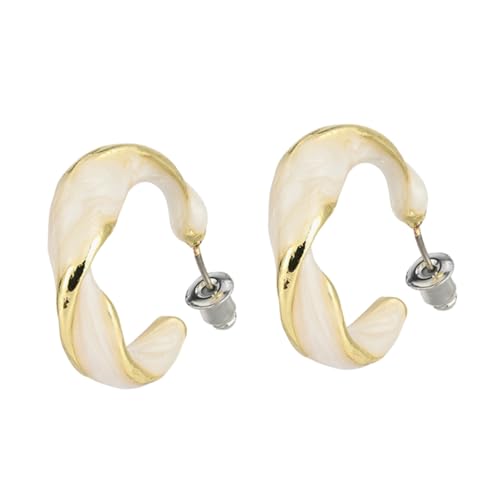 Beaupretty C Förmige Ohrringe Damen Spiralförmige Creolen Leicht Gedrehte Boho Ohrhänger für Alltag Party für Freundin Mutter Schwester Modischer Schmuck von Beaupretty
