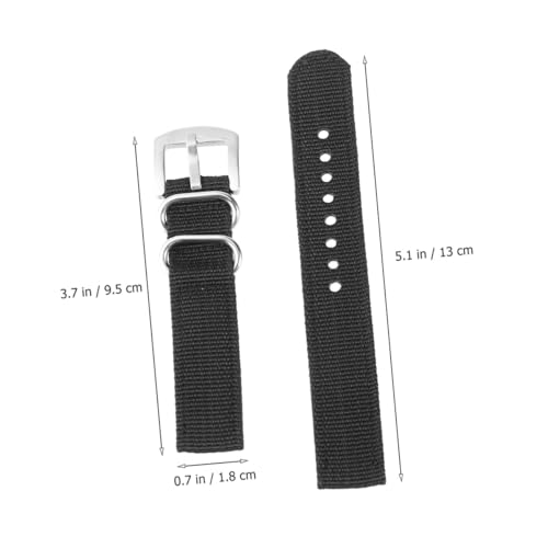 Beaupretty Canvas Uhrenarmband Herren Stilvolles Strapazierfähiges Ersatzarmband mit Modischem Stitching für Business-uhren Komfortabel und Langlebig Farbe Zufällig Zufällige von Beaupretty