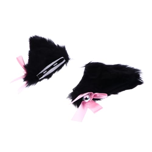 Beaupretty Cat Ear Haarklammern Cosplay Haarspange mit Langem Fell Niedlicher Kostüm Haarclip für Damen Halloween Zubehör von Beaupretty