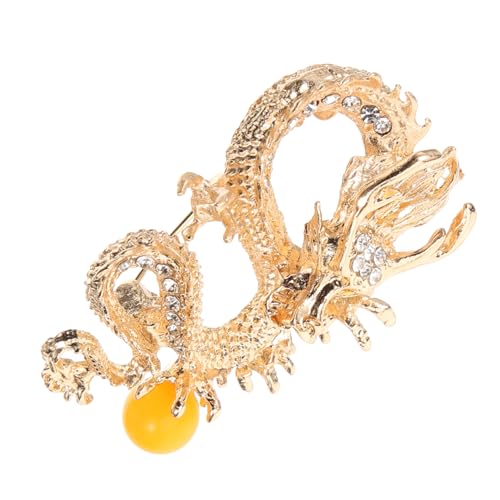 Beaupretty Chinesische Drachenbrosche Eleganter Ansteckpin mit Hochwertigem Design für Anzug Stola Schal Ästhetische Langlebige Brosche als Stilvolles Accessoire für Damen und Herren von Beaupretty