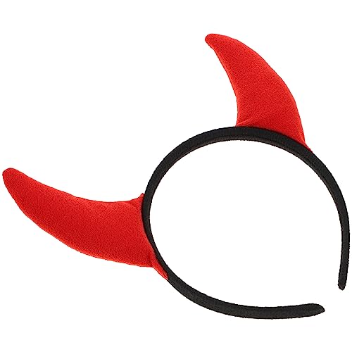 Beaupretty Mädchenkleidung Halloween-Kopfschmuck Cosplay Hörner Stirnband Teufel Horn Kopfbedeckungen Halloween Kostüm Cosplay Haarschmuck Rot Teufelshörner Damen-Stirnband von Beaupretty