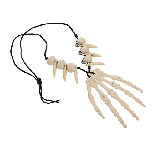 Beaupretty Creepy Skull Anhänger Halskette Halloween Schmuck für Kostüme Retro Deko Leicht und Tragbar für Mottopartys und Maskeraden Strapazierfähigem Harz Gefertigt von Beaupretty