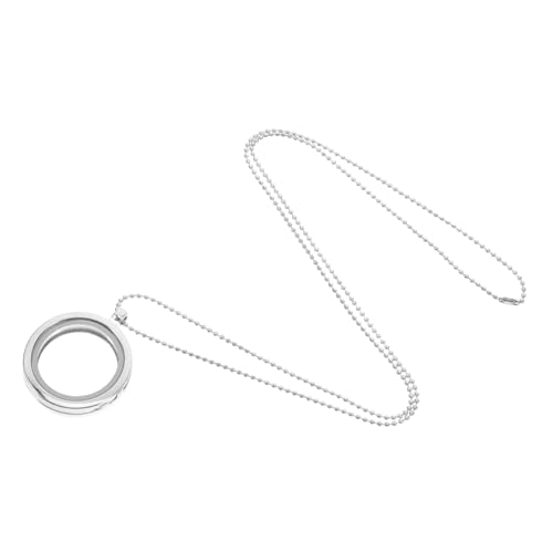 Beaupretty Kreis Halskette Mit Memory Medaillon Anhänger Aus Glas Und Legierung Öffnungsphase Box Für Personalisiertes Bilderrahmen Schmuck Für Männer Und Frauen von Beaupretty