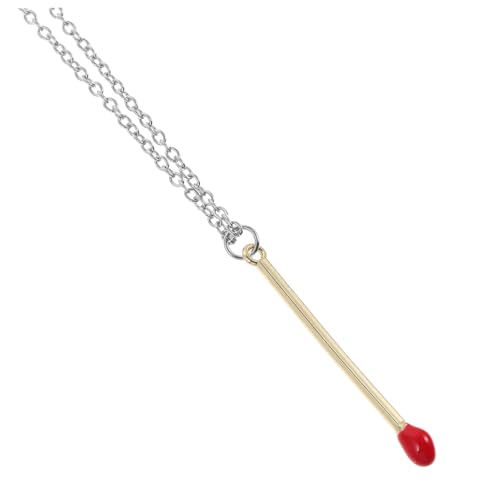 Beaupretty Dainty Matchstick Anhänger Halskette Damen Modeschmuck Zarte Kette für Teen Mädchen Alltagstasche Halskette Personalisiert Charms von Beaupretty