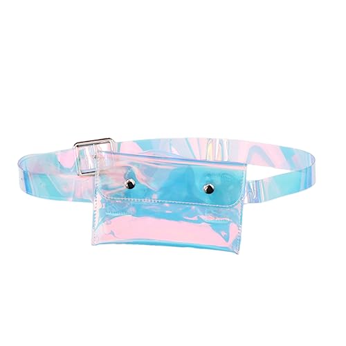 Beaupretty Damen Bauchtasche Transparent mit Abnehmbarem Gürtel Multifunktionale Hüfttasche für Handy Münzen und Karten Leichte Kunststoff Tasche für Sport Shopping Outdoor und Festivals von Beaupretty