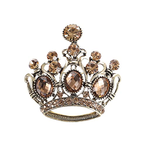 Beaupretty Damen Brosche Kronenform Legierung mit Funkelnden Strasssteinen Leichtes Kompaktes Accessoire für Kleidung Taschen Schals Modisches Schmuckstück für Damen und Herren von Beaupretty
