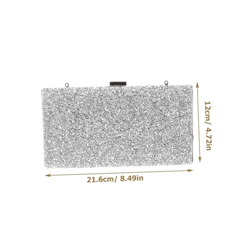 Beaupretty Damen Clutch Bag mit Funkelnden Strasssteinen Glitzernde Abendtasche für Hochzeit Bankett und Party Schimmernde Banquet Bag mit Großer Kapazität Modische Handtasche für Damen von Beaupretty