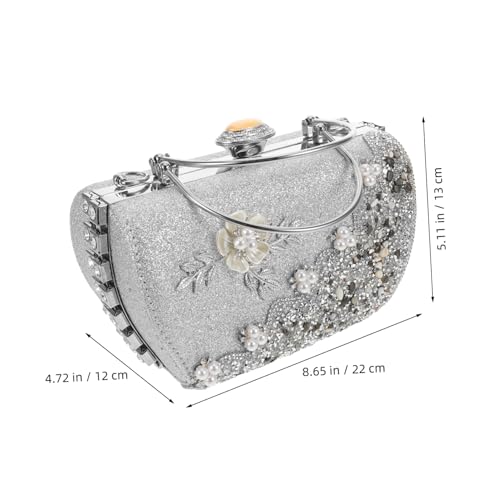 Beaupretty Abendtasche Mit Blumenkristallen Clutch Für Abend Formelle Abendtaschen Abendhandtasche Mit Strasssteinen Abendclutch Aus Kristallen Formelle Clutch Mit Kristallglitzer Handtasche von Beaupretty