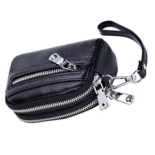 Beaupretty Damen Geldbörse Echtem Multifunktionale Doppelte Reißverschluss Handtasche Praktischer Kartenbeutel mit Hoher Kapazität von Beaupretty