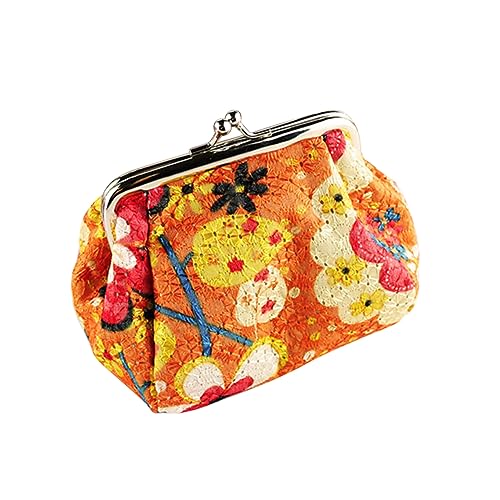 Beaupretty Vintage Tasche Damen Geldbörse Kleines Portemonnaie Kleine Geldbörsen Für Frauen Kleine Geldbörse Für Frauen Kleine Geldbörsen Für Damen Kleine Handtasche Beutel Kuss Fräulein von Beaupretty