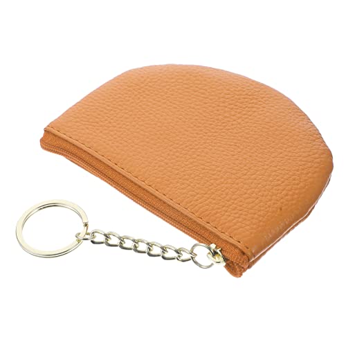 Beaupretty Damen Geldbörse Zipper Geldbeutel Kleine Münztasche mit Schlüsselanhänger Kompakt Leicht Tragbar Für Reisen Alltag Gelb von Beaupretty
