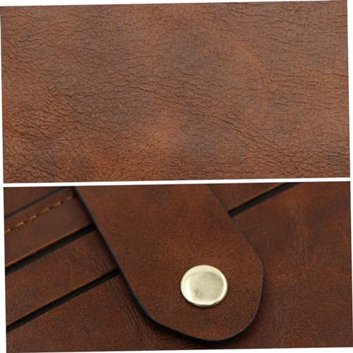 Beaupretty Damen Geldbörse aus PU mit Reißverschluss und Schnallenverschluss Multifunktionales Kartenetui für Frauen Braune Clutch mit Großem Fassungsvermögen für Kreditkarten Münzen und von Beaupretty