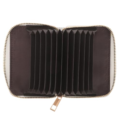 Beaupretty Damen Geldbörse mit Reißverschluss Großer Kapazität Vielseitiges Kartenetui Kompakte Clutch Sicherer Verschluss für Alltag und Studenten Weiß von Beaupretty