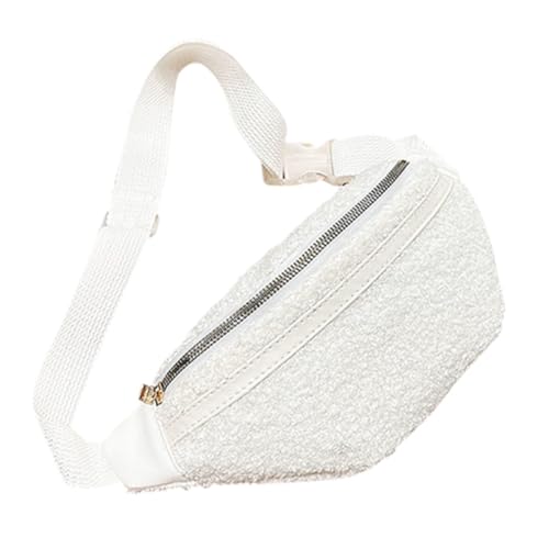 Beaupretty Plüsch Bauchtasche Damen Hüfttasche für Sport und Freizeit Verstellbare Gürteltasche Weiches Material für Reisen und Einkaufen von Beaupretty