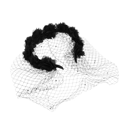 Beaupretty Damen Haarreif mit Zartem Blumen design und Feinem Schleier Leichtes Haarschmuck accessoire für Party Fotoshooting und Festliche Anlässe Hautfreundlich und Langlebig von Beaupretty