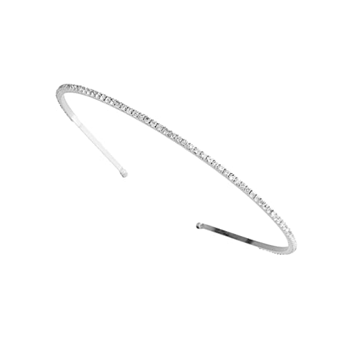 Beaupretty Haarband Kristall Kristall-strass-stirnband Haarschmuck Für Damen Dünne Haarreifen Für Schmuck Haarbänder Hochzeit Kopfschmuck Haarreif Aus Kristall Metall Braut Pailletten von Beaupretty