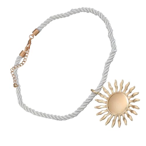 Beaupretty Damen Halskette mit Sonnenblumen Anhänger aus Legierung Leichte Schmuckkette für Frauen Minimalistisches Design Vielseitig Kombinierbar Goldfarben von Beaupretty