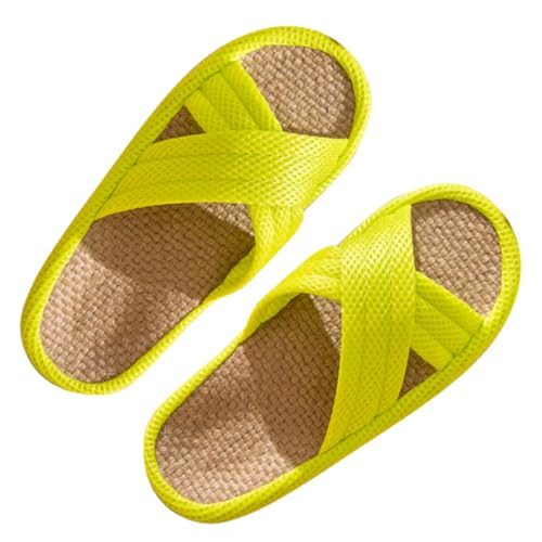 Beaupretty Damen Hausschuhe Indoor Reusable Slippers Atmungsaktiv Leicht Rutschfest Für Gäste Und Zuhause In Fluoreszierendem Grün S von Beaupretty