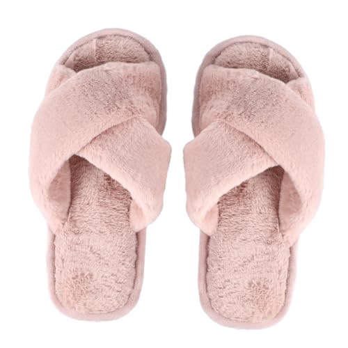 Beaupretty Damen Hausschuhe Plüsch Herbst Winter Warm Gefüttert Offene Zehen Weiche Sohle Rutschfest Komfortable Slipper für Zuhause Rosa Beaupretty Damen Hausschuhe Plüsch Herbst Winter Warm Gefüttert Offene Zehen Weiche Sohle Rutschfest Komfortable Slipper für Zuhause Rosa von Beaupretty