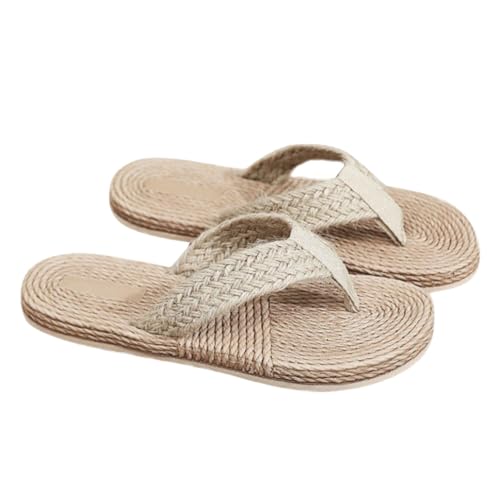 Beaupretty Damen Hausschuhe Retro Stil Flache Sohle Atmungsaktive Sandalen Japansicher Look Bequeme Slipper für Innenbereich und Alltagsschuh von Beaupretty